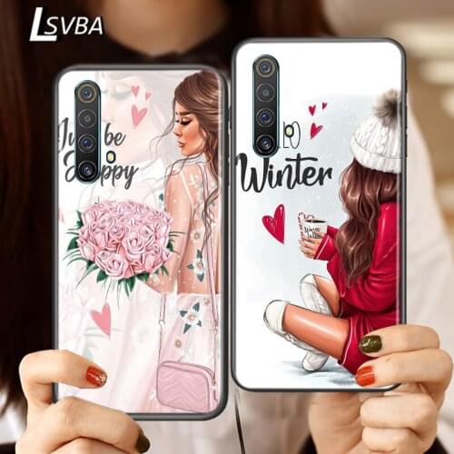 Silicone Cover Hot Baby Mom Girls For Realme V15 X50 X7 X3 Superzoom Q2 C11 C3 7 7i 6s 6 5 Global Pro 5G Phone Case