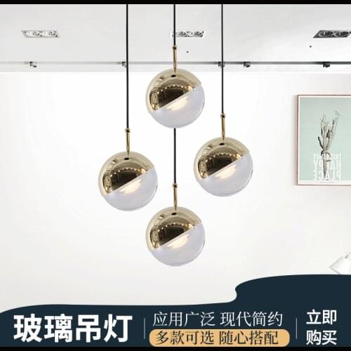 Nordic iron glass ball crystal hanging lamp luminaire suspendu lustres led wall moon lamp bedroom hanglampen lampes suspendues