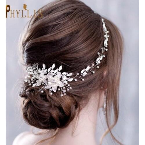 A129 Alloy Leaves Flower Bridal Headwear Wedding Hair Decorations Bridal Headband Tiaras for Girls Headpieces Women Hair Jewelry