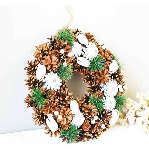 Winter Wedding Decorations Home Decors White Home Decor Door Wreath Christmas Natal Decor Wreath Xmas Ornaments Hangings