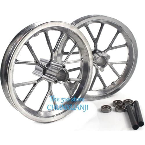 1 Pair High Quality Front Rear 121/2 x 2.75 Tire Wheel Rim Replacement for 49cc Mini Moto Pocket Dirt Bike, Silver