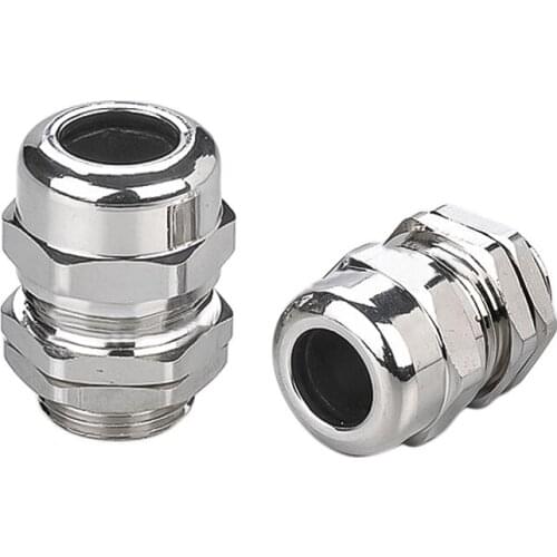 1 PC IP68 Brass Nickel Plated Electric Cable Gland Waterproof for 3-6.5mm PG7 PG9 PG11 PG13.5 PG16 PG19/21/25/29/36/42/48