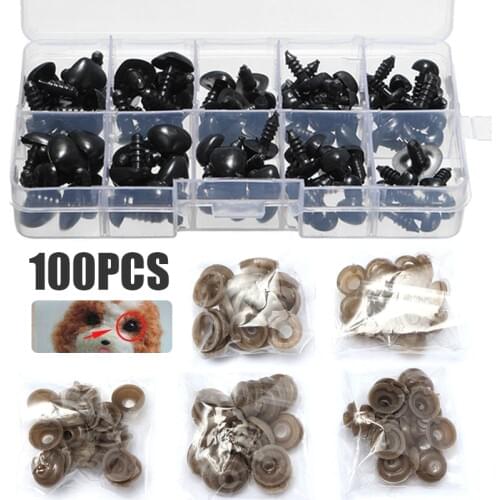 100pcs Doll Safety Nose Black Triangle Doll Noses Eyes for Doll Bear Craft DIY Toy Accessories