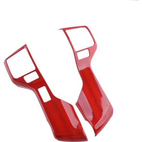 2Pcs Red Car Steering Wheel Cover Trim Without LDA Decor Fit for Toyota Tacoma Tundra 4Runner 4WD N280 2015 2016 2017 2018 2019