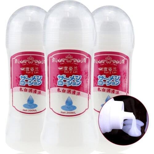200ml Milky Cream Lubricant Imitation Sperm Semen Sex Lube Water-Based Sex Oil Vaginal Anal Lubricant Gel Adult Sex Product Gay