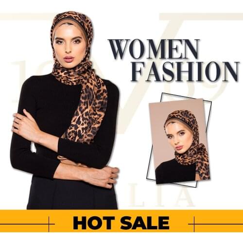 2020 Hot Sale Women 90x200 cm Caramel & Black Pavia Shawl Silky Scarf Muslim Hijab Wrap Female Neck Warm Headband Face Mask Lady