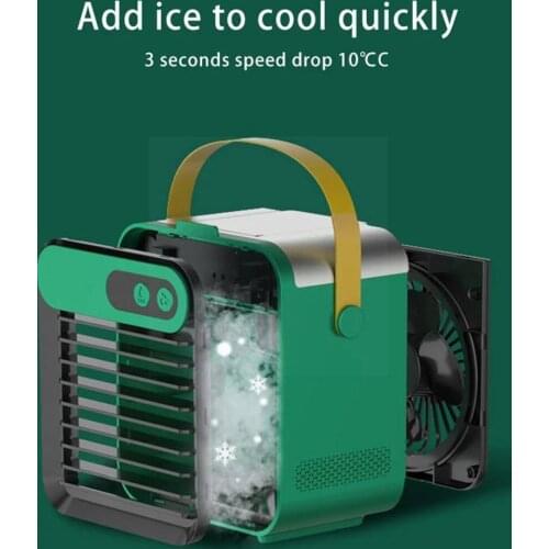 3 In 1 Portable Air Conditioning USB Air Cooler Mini Air Fan Circulation Cooled Water Cooler Hom Mobile Humidification M7S9