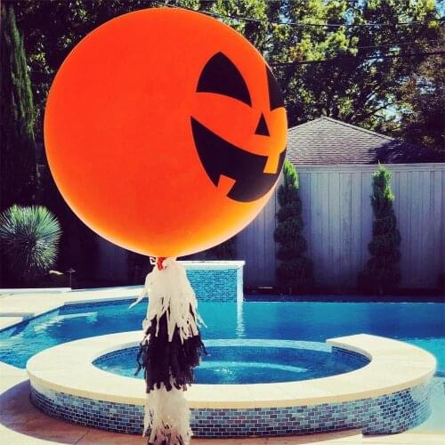 36inch 90cm Giant Pumpkin Latex Balloons Globos Gigantes Orange Helium Air Ballons Halloween Party Decoration Bar Parties Decor