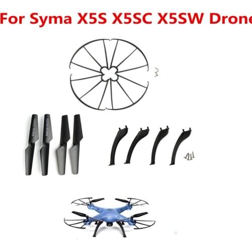 4pcs Propellers + 4pcs Propeller Protectors + 4pcs Landing Skid For Syma X5S X5SC X5SW RC Quadcopters
