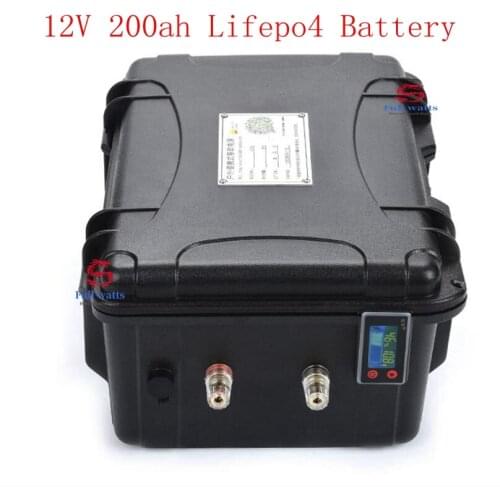 12V 200ah lifepo4 battery pack 150a Rechargeable Battery Lithium Iron Phosphate with BMS for RV Solar Energy Golf Cart TAX FREE