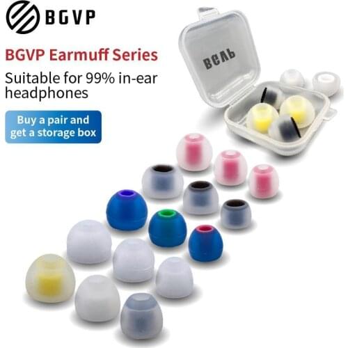 BGVP E Set A Set of Two-color In-ear Headphones Silicone Case Single-section Set of Dynamic RingEarphones Eartip Patented