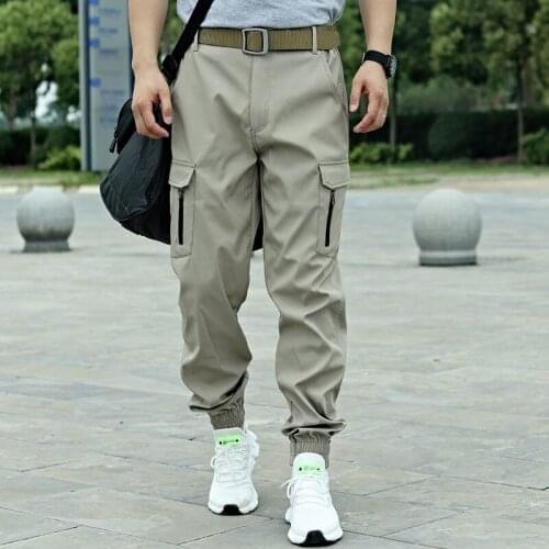 Cargo Pants Mens Camo Pants Ankle Striped Pants Spring Fall Loose Straight Casual Pants Men Military Camouflage Tactical Pants