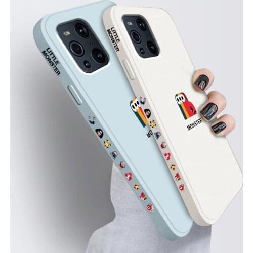 For OPPO Find X3 Pro Cases Original Fashion Liquid Silicone Shockproof Soft Shell Cover for OPPO Find X3 Cartoon Phone Case