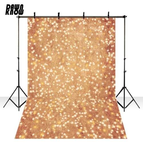 DAWNKNOW Sparkle Vinyl Photography Background For Children Golden Shimmer Polyester Backdrop For Newborn Photo Studio F2701