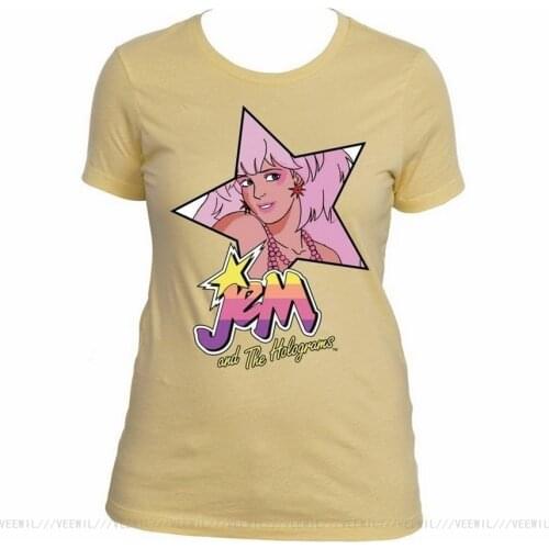 JEM AND THE HOLOGRAMS YELLOW T SHIRT 1980s 80s RUNS SMALL Cool Casual Pride Birthday Gift T-Shirt Unisex Fashion Tshirt