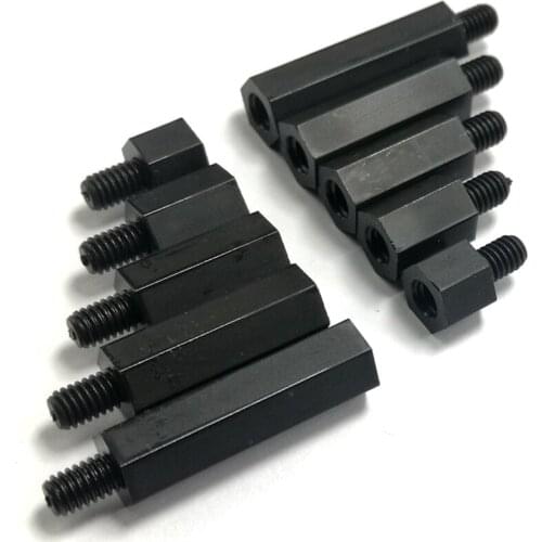 M3 M4 Nylon Standoff Spacer Screw Female Hex Plastic Pillar Isolation Column Bolts , Nylon Hexagonal Column Single-pass,F007