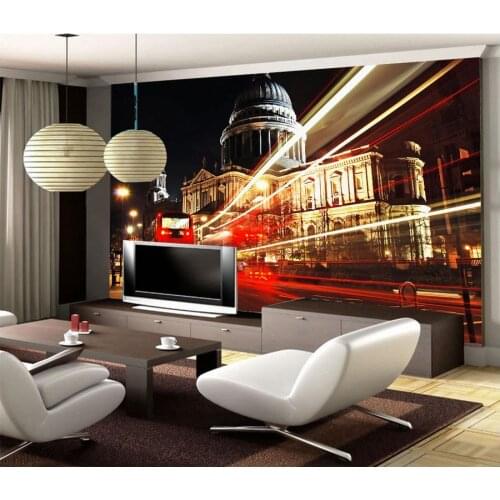 Customized wallpaper for walls Home Decoration London street red bus photo wall murals wallpaper