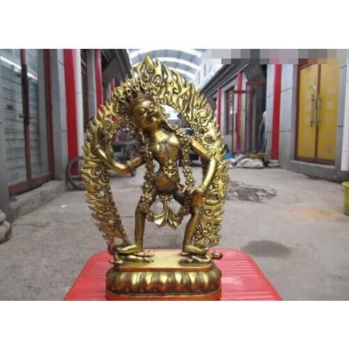Wholesale factory Tibet Fane A Gilt Bronze Statue Vasya-Vajravarahi Feminine Divinities Buddha AE1024