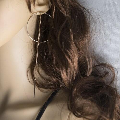 Punk Geometric Pendant Hoop Earrings for Women Metal Gold Color Hip Hop Tassel Couple Korean Y2k Fashion Jewelry Gift Pendientes