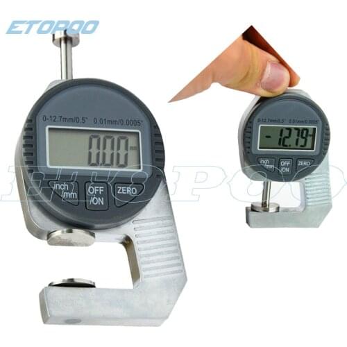 Portable mini Precise Digital Thickness Gauge Meter Tester Micrometer thickness measurement tool 0 to 12.7mm