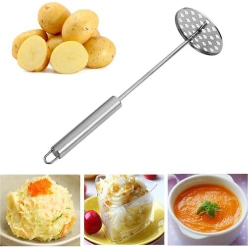 1pcs Stainless Steel Potato Pressure Mud Mashed Potato Pressed Masher For Sweet Fruit Kitchen Tools accesorios de cocina