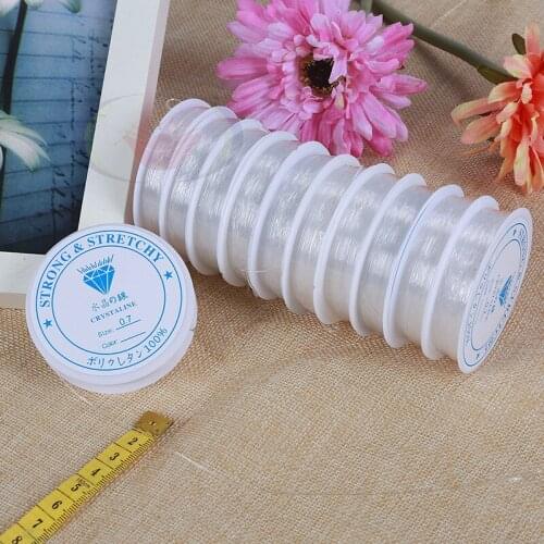 1PC String for Making Jewelry Necklace Bracelet Cord 0.4/0.5/0.6/0.7/0.8/1mm Transparent Stretch Elastic Rope Cord