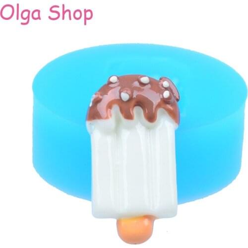 XYL081 23.2mm Ice Cream Bar / Popsicle Silicone Mold for Fondant Cake Decoration, Polymer Clay, Chocolate, Resin, Cookie Biscuit