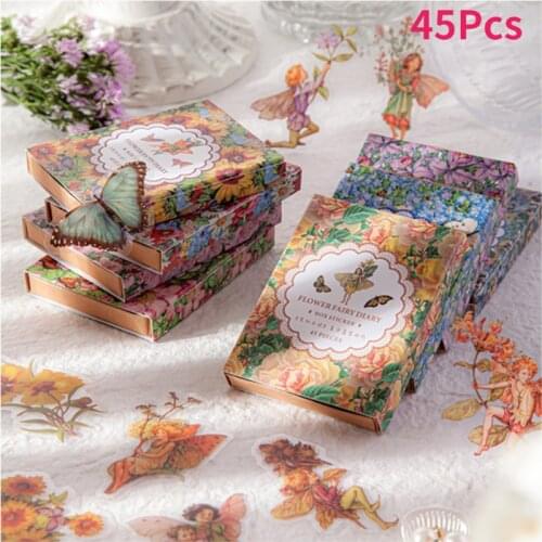 Scrapbook Decoration Sticker Diary Sticker Album Handmade Material Cartoon Butterfly Sticker DIY pegatinas scrapbooking