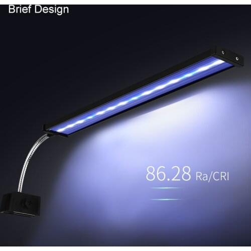 Highlight aquarium fish tank LED light aluminum alloy blue and white clip lamp special for ornamental aquatic landscaping