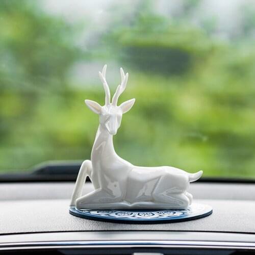 Deer Automobile decoration Bon Voyage Car accessories ceramics Central console pendulum Decorative Crafts