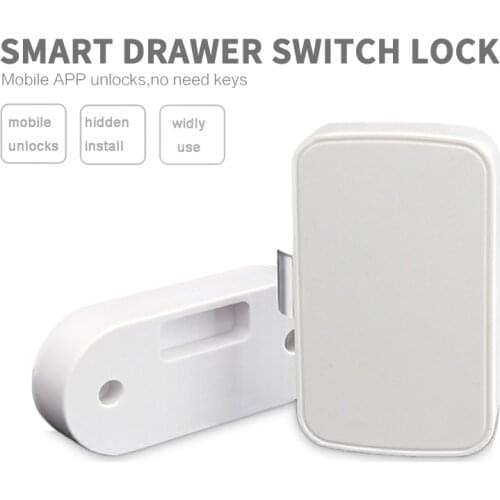 Tuya Smart Drawer Switches Bluetooth Mini Smart Cabinet Drawer Lock Keyless Remote Control Lock Anti-theft Home Security 2021