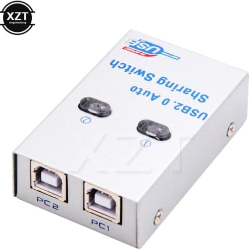 USB 2.0 hub USB splitter Auto Sharing Switch Computer Peripherals For 2 PC Computer Printer For Office Home Use hot sale newest
