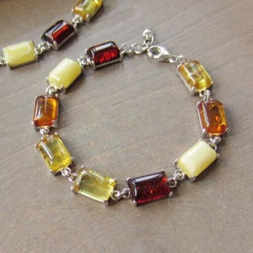 Spring emphasizes silver treasure natural flower kendrick Jin Po beeswax amber bracelet polish imports of time