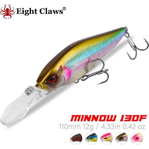 EIGHT CLAWS 110mm 14.5g Minnow Fishing Lure Floating Wobbler Jerkbait Pesca Artificial Hard Bait Plastic swimbait Pesca Isca
