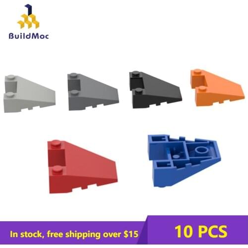 10PCS MOC Bricks 93348 4x4 single head inclined brick 4858 For Building Blocks Parts DIY Construction Creataive Gift Toys