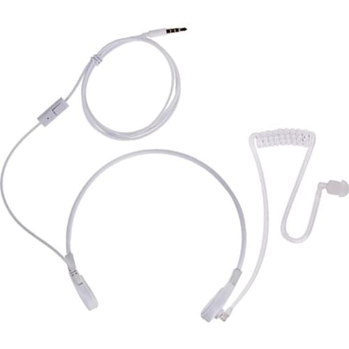 3.5mm Throat MIC Headset Covert Acoustic Tube FBI Earphone for iPhone Android