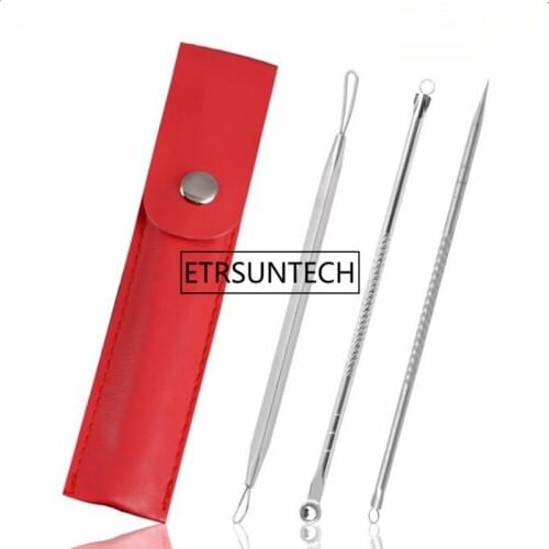 3Pcs/Set Acne Blackhead Removal Needles Stainless Pimple Spot Extractor Cleanser Beauty Face Clean Care Tools F1683