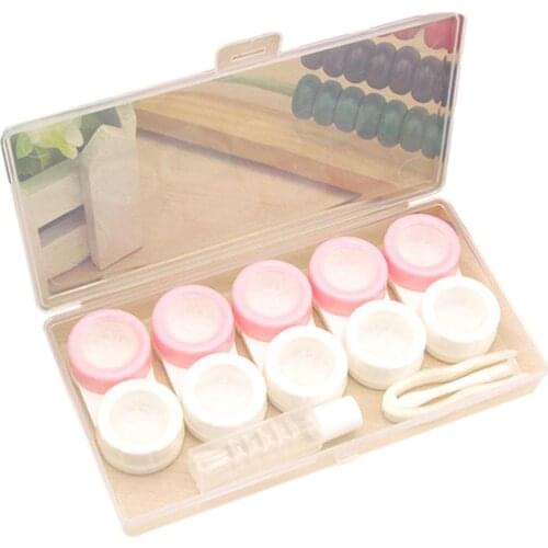 5 Pair/set Practical Contact Lens Case Multiple Pairs Beautiful Small Fresh Glasses Cases Companion Box 649C