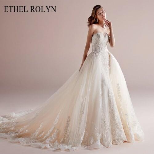 ETHEL ROLYN Ball Gown Wedding Dress 2021 Romantic Sweetheart Beading Lace Appliques Bridal Dresses Vestido De Noiva De Princesa