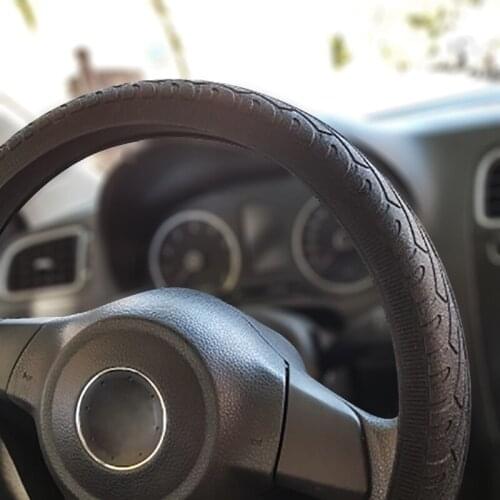 Car Silicone Steering Wheel Glove Cover 1pcs Universal DIY Texture Soft Auto Soft Silicon Steering Wheel Automobiles Accessories