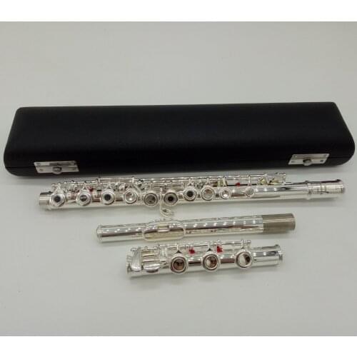 De Xin Flute 500 Series Silver Plated Flute Intermediate Student Flutes 514 517 574 577 584 587 597 B Leg 17 Holes Open Holes
