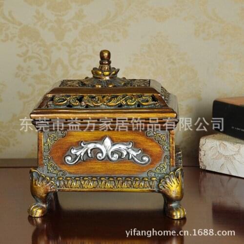 European court fine vintage jewelry box carved ornaments Superior hotel model room upscale jewelry box Decoration
