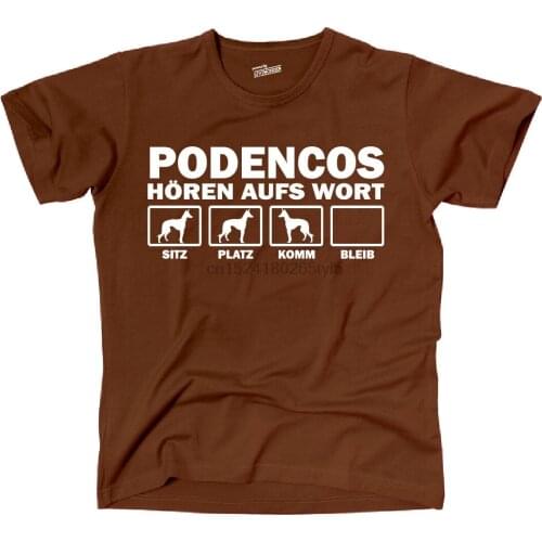 Dog Motif T-Shirt Dogs Podenco podencomotiv hear the word siviwonder