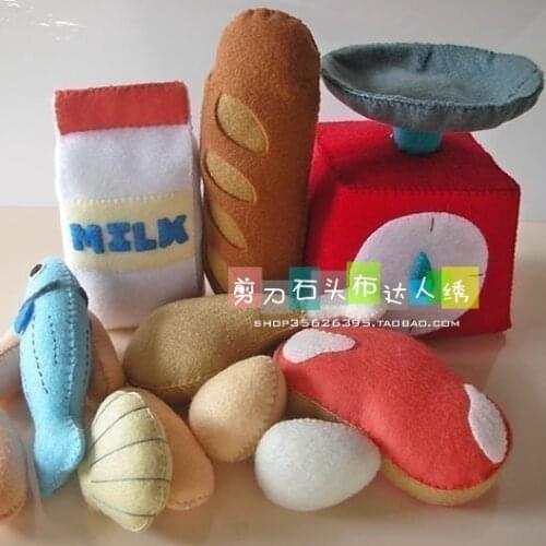 Gourmet toys fruit basket Felt kit Non-woven cloth Craft DIY Sewing set Felt Handwork Material DIY needlework supplies