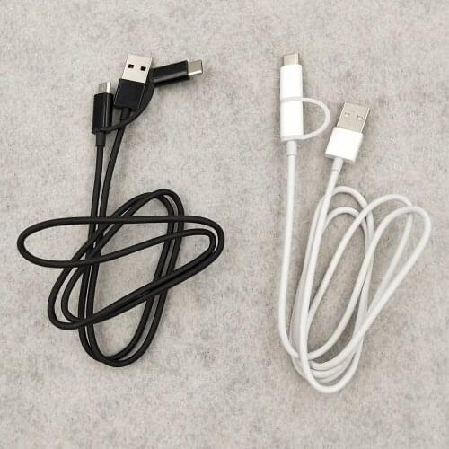 Xiaomi 2 In 1 Micro USB To Type C Fast Charging Cable For Xiaomi Mi 9 8 SE 7 6 5 A1 A2 A3 Redmi Note 9 8 7 6 A Pro 4X Play Y2 S2