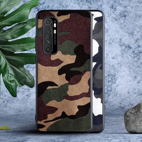 Camouflage leather case for Xiaomi mi note 10 pro 10 lite case cover with TPU+PC 2in1 material for xiaomi mi note 10 lite case