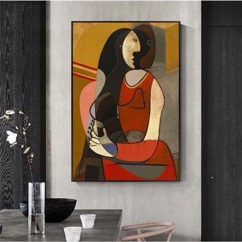 Seated Woman Pablo Picasso Canvas Paintings Reproductions World Famous Art Prints Picasso Abstract Wall Pictures Home Wall Decor