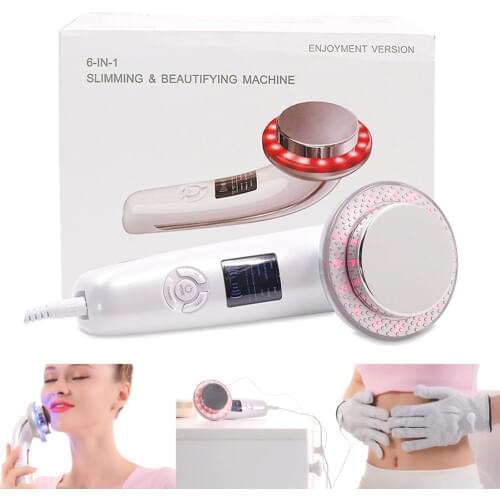 Cavitation machine 6 in 1 Body Slimming Massager Weight Loss Anti-Cellulite Fat Burner Galvanic Infrared EMS Therapy Machine