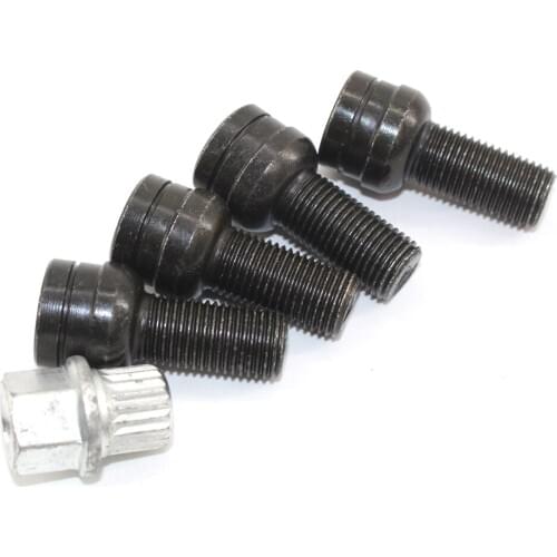 Anti-theft 4+1 Wheel Bolt Lock Lug Nut Set 14mm w/Key Fit Golf Jetta Beetle Audi