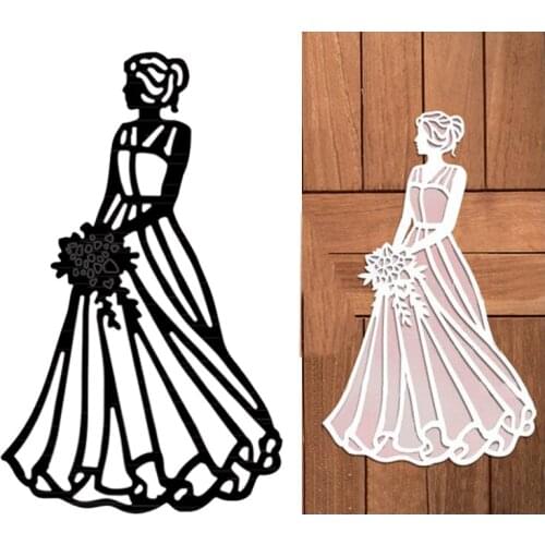Bouquet Princess Girl Metal Cutting Dies Scrapbooking Card Album Photo Making DIY Embossing Crafts Stencil New Die Cut 2021